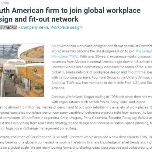 South American firm to join global workplace design and fit-out network