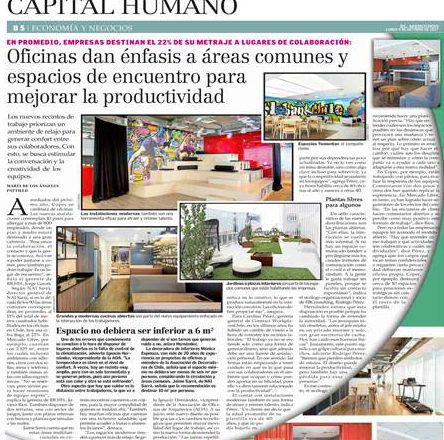 Nota en El Mercurio de Chile sobre espacios comunes