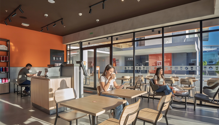 Diseño de tienda Dunkin Terrazas Lindora Costa Rica por Contract Workplaces